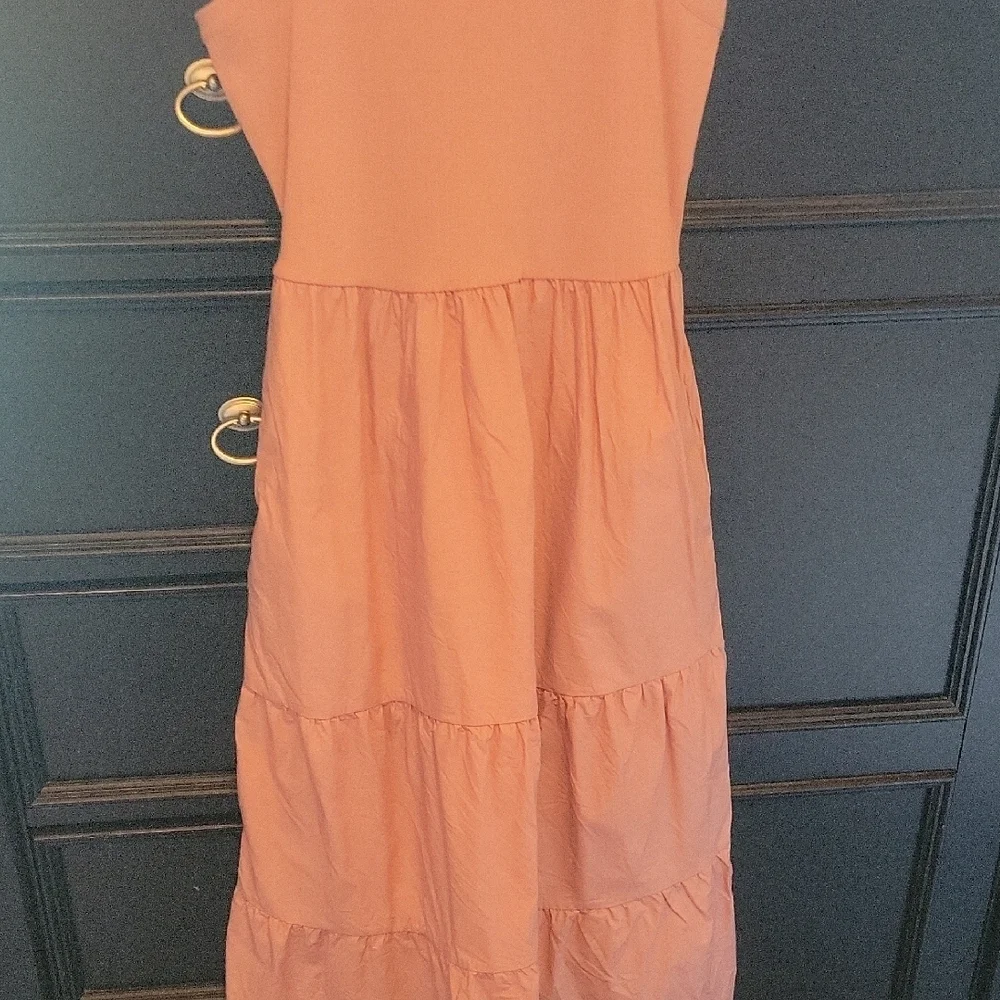 Maurices Women's Sleeveless Tiered Mauve Dress With Pockets MEDIUM - Picture 5 of 7